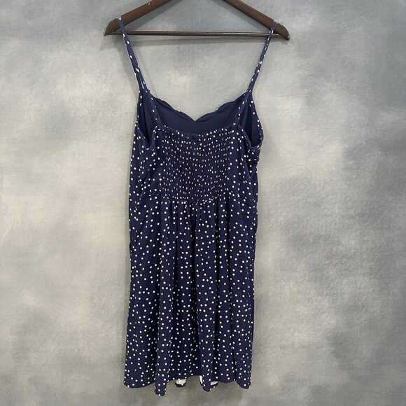 41 Hawthorn Beatriz Scallop Detail Dress Navy Polka Dot L NWT - Picture 6 of 16